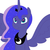 Size: 1000x1000 | Tagged: safe, artist:khorme, princess luna, g4, female, nose wrinkle, pouting, solo, spread wings