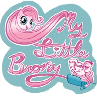 Size: 200x200 | Tagged: safe, human, pony, computer, laptop computer, logo, my little brony, my little x