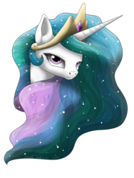 Size: 1200x1600 | Tagged: safe, artist:anteli, artist:dreamyartcosplay, princess celestia, pony, g4, bust, female, mare, simple background, solo, transparent background