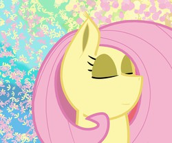 Size: 2400x2000 | Tagged: safe, artist:randomnameher3, fluttershy, g4, 30 minute art challenge, eyes closed, high res, portrait, smirk, thick neck