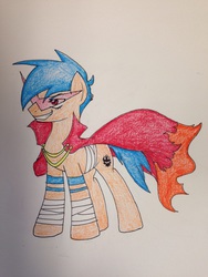Size: 2448x3264 | Tagged: safe, artist:scarlet-spectrum, pony, high res, kamina, ponified, solo, tengen toppa gurren lagann, traditional art