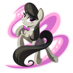 Size: 1056x1050 | Tagged: safe, artist:pepooni, octavia melody, pony, g4, bowtie, butt, cute, female, lidded eyes, looking at you, plot, simple background, smiling, solo, tavibetes, transparent background