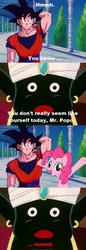 Size: 640x1865 | Tagged: safe, edit, pinkie pie, g4, dragon ball, dragonball z abridged, mr. popo, son goku, text