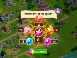 Size: 1024x768 | Tagged: safe, gameloft, g4, my little pony: magic princess, element of generosity, element of honesty, element of kindness, element of laughter, element of loyalty, element of magic, elements of harmony, mobile game