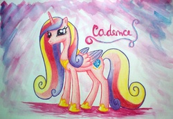 Size: 960x664 | Tagged: safe, artist:nika-saur, princess cadance, g4, female, solo, traditional art