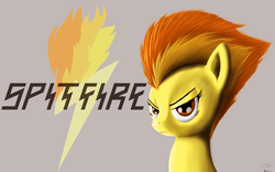 Size: 1920x1200 | Tagged: dead source, safe, artist:jeki, spitfire, pegasus, pony, g4, bust, female, mare, solo, wallpaper