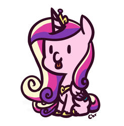 Size: 700x710 | Tagged: safe, artist:php177, princess cadance, g4, :p, chibi, cute, cutedance, female, sitting, smiling, solo, tongue out