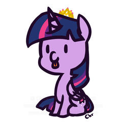 Size: 700x710 | Tagged: safe, artist:php177, twilight sparkle, alicorn, pony, g4, beady eyes, chibi, cute, female, mare, solo, tongue out, twiabetes, twilight sparkle (alicorn)