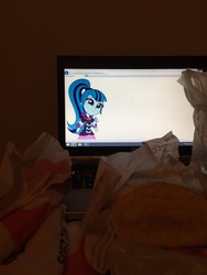 Size: 2448x3264 | Tagged: safe, artist:shizow, sonata dusk, equestria girls, g4, my little pony equestria girls: rainbow rocks, high res, irl, otaku date, photo, sonataco, taco, taco bell, waifu dinner