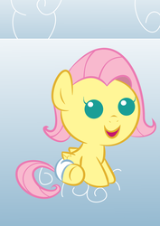 Size: 745x1053 | Tagged: safe, artist:bast13, fluttershy, pegasus, pony, g4, baby, baby pony, babyshy, cute, diaper, filly, foal, vector