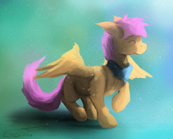 Size: 3416x2743 | Tagged: safe, artist:fuzzyfox11, scootaloo, g4, clothes, female, high res, scarf, snow, snowfall, solo