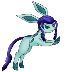 Size: 2000x2200 | Tagged: safe, artist:novaspark, rarity, glaceon, g4, female, high res, pokémon, solo