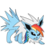 Size: 1500x1500 | Tagged: safe, artist:novaspark, rainbow dash, jolteon, g4, female, pokémon, solo