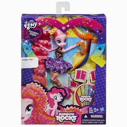 Size: 1500x1500 | Tagged: safe, pinkie pie, equestria girls, friendship through the ages, g4, my little pony equestria girls: rainbow rocks, official, doll, female, glasses, merchandise, necklace, new wave pinkie, packaging, ponied up, solo