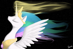 Size: 1280x853 | Tagged: safe, artist:the1xeno1, princess celestia, pony, g4, female, solo