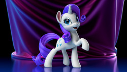 Size: 1920x1080 | Tagged: safe, artist:timothyb, rarity, g4, 3d, female, shapeways, solo, superfanart, wallpaper