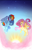 Size: 1970x3045 | Tagged: safe, artist:infected-ellis, fluttershy, rainbow dash, g4, cloud, cloudy, cute, dashabetes, female, lesbian, ship:flutterdash, shipping, shyabetes, stars, sun