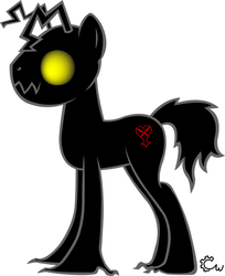 Size: 653x800 | Tagged: safe, artist:cogweaver, pony, crossover, disney, heartless, kingdom hearts, ponified, solo