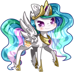 Size: 1044x1023 | Tagged: safe, artist:tidalwav-3, princess celestia, g4, chibi, female, solo