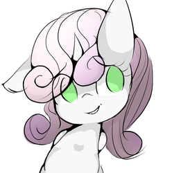Size: 603x608 | Tagged: safe, artist:skippy_the_moon, sweetie belle, g4, female, grin, pixiv, solo