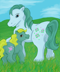 Size: 800x959 | Tagged: safe, artist:sailortwilight, baby ribbs, daddy sweet celebrations, g1