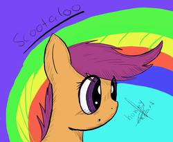 Size: 960x792 | Tagged: safe, artist:honeyheart23, scootaloo, g4, female, solo