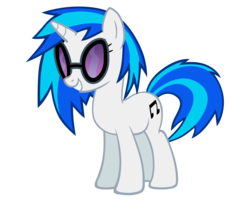 Size: 5000x4000 | Tagged: safe, artist:ikillyou121, dj pon-3, vinyl scratch, pony, unicorn, g4, .psd available, absurd resolution, cutie mark, female, hooves, horn, mare, simple background, smiling, solo, sunglasses, teeth, transparent background, vector