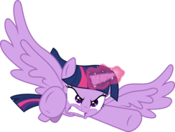 Size: 7000x5298 | Tagged: safe, artist:kishmond, twilight sparkle, alicorn, pony, g4, twilight's kingdom, absurd resolution, charge, female, flying, magic, mare, simple background, solo, super saiyan princess, transparent background, twilight sparkle (alicorn), vector