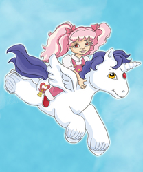 Size: 1000x1200 | Tagged: safe, artist:sailortwilight, alicorn, pony, g1, barely pony related, chibiusa, duo, helios, helios (sailor moon), rini tsukino, sailor moon, sailor moon (series)