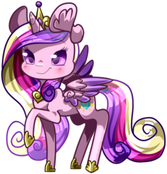 Size: 920x958 | Tagged: safe, artist:tidalwav-3, princess cadance, alicorn, pony, g4, chibi, female, mare, simple background, solo, transparent background