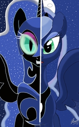 Size: 800x1280 | Tagged: safe, artist:theroyalprincesses, nightmare moon, princess luna, g4, duality