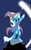 Size: 800x1280 | Tagged: safe, artist:theroyalprincesses, trixie, pony, unicorn, g4, bipedal, cape, clothes, disney, female, hat, mare, smiling, solo, the sorcerer's apprentice, trixie's cape, trixie's hat