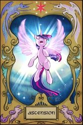 Size: 1204x1799 | Tagged: safe, artist:robd2003, twilight sparkle, alicorn, pony, g4, female, mare, solo, transformation, twilight sparkle (alicorn)