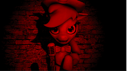 Size: 974x544 | Tagged: safe, applejack, pony, robot, robot pony, five nights at aj's, g4, 3d, animatronic, applefreddy, creepy, crossover, female, five nights at freddy's, looking at you, sharp teeth, solo, this will end in tears, this will end in tears and/or death