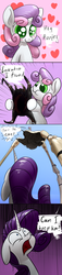 Size: 900x3976 | Tagged: safe, artist:underpable, rarity, sweetie belle, giant crab, headcrab, poison headcrab, strider (half-life), g4, colored pupils, comic, crossover, half-life, half-life 2, rarity fighting a giant crab, this will end in tears and/or death