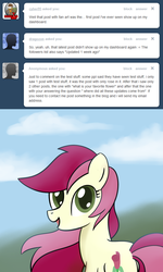 Size: 600x1002 | Tagged: safe, artist:why485, roseluck, earth pony, pony, ask the flower trio, g4, ask, female, mare, solo, tumblr