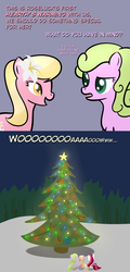 Size: 650x1350 | Tagged: safe, artist:why485, daisy, flower wishes, lily, lily valley, roseluck, ask the flower trio, g4, ask, christmas, christmas tree, comic, female, flower trio, tree, trio, trio female, tumblr