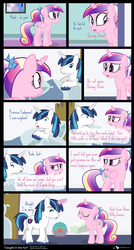Size: 1050x1960 | Tagged: safe, artist:dm29, princess cadance, shining armor, alicorn, pony, unicorn, bait and switch, bed, caught, comic, cookie jar, duo, eyes closed, frown, get your mind out of the gutter, implied masturbation, innuendo, open mouth, sad, teen princess cadance, teen shining armor, tissue box, walking, wide eyes, you have a dirty mind