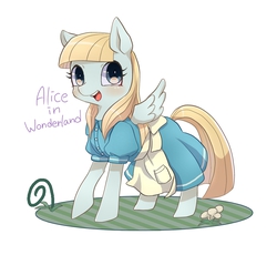 Size: 938x863 | Tagged: safe, artist:ashitaka_kiyu, pony, alice in wonderland, pixiv, ponified, puffy sleeves, solo