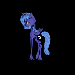 Size: 1000x1000 | Tagged: safe, artist:bambinen, princess luna, pony, g4, crying, female, s1 luna, solo