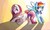 Size: 512x308 | Tagged: safe, artist:miki 14, pinkie pie, rainbow dash, earth pony, pegasus, pony, g4, duo, pinkamena diane pie