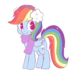 Size: 950x950 | Tagged: safe, artist:pegacornss, rainbow dash, g4, clothes, earmuffs, female, scarf, simple background, solo, transparent background