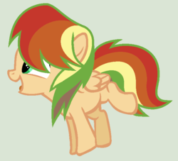 Size: 660x600 | Tagged: safe, artist:unoriginai, oc, oc only, pegasus, pony, blank flank, cute, female, filly, offspring, parent:hoops, parent:rainbow dash, parents:rainhoops, simple background