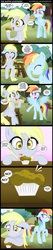 Size: 900x4225 | Tagged: safe, artist:coltsteelstallion, derpy hooves, rainbow dash, pegasus, pony, g4, comic, crying, female, floppy ears, link, mare, muffin, muffin denial, sad, the legend of zelda, tower of pimps