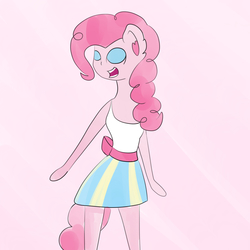 Size: 5555x5555 | Tagged: safe, artist:bambinen, pinkie pie, earth pony, anthro, g4, absurd resolution, ambiguous facial structure, female, solo
