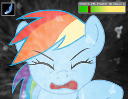 Size: 900x700 | Tagged: safe, artist:sie, rainbow dash, g4, concept art, development, feather, female, game, mucus, points, sneezing, sneezing in equestria, sneezing in equestria game, solo, spray