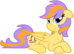 Size: 2193x1604 | Tagged: safe, artist:furrgroup, libra (g4), pegasus, pony, ask libra pony, g4, female, libra, looking at you, mare, ponyscopes, prone, resting, simple background, smiling, solo, white background, zodiac