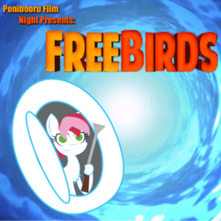 Size: 1000x1000 | Tagged: safe, artist:daisyhead, oc, oc only, oc:flicker, ponibooru film night, free birds