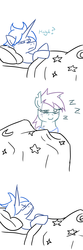 Size: 800x2400 | Tagged: safe, artist:jargon scott, princess luna, oc, oc:grittyguts, g4, artemabetes, bed, comic, cute, dream walker luna, prince artemis, rule 63, rule63betes, sleeping, sleepwalking, zzz