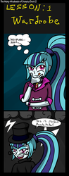 Size: 900x2300 | Tagged: safe, artist:novaspark, sonata dusk, equestria girls, g4, my little pony equestria girls: rainbow rocks, comic, dastardly whiplash, female, solo, the many misdeeds of sonata dusk